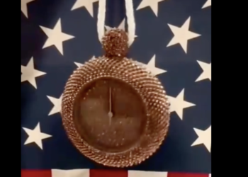 Flavor Flav Gifts Jordan Chiles Custom Bronze Clock Necklace After Medal Controversy